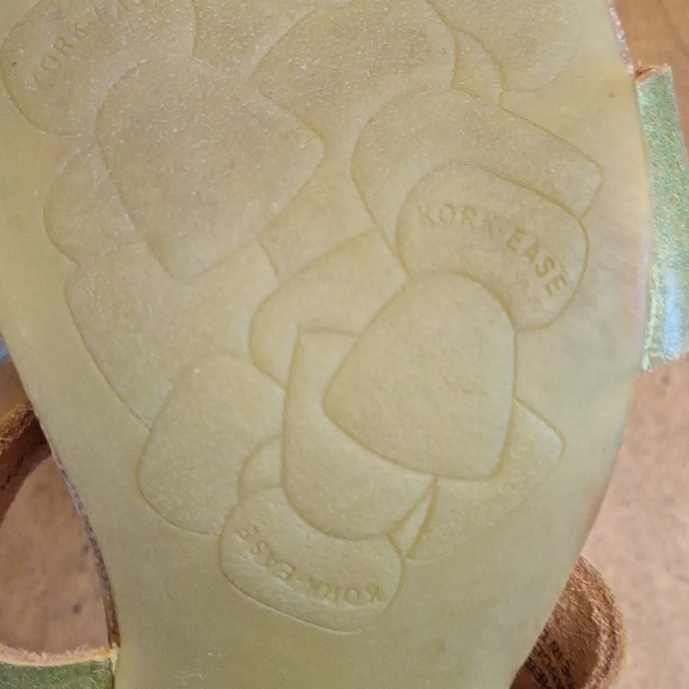 Kork-Ease Green Leather Sandals - Picture 9 of 16